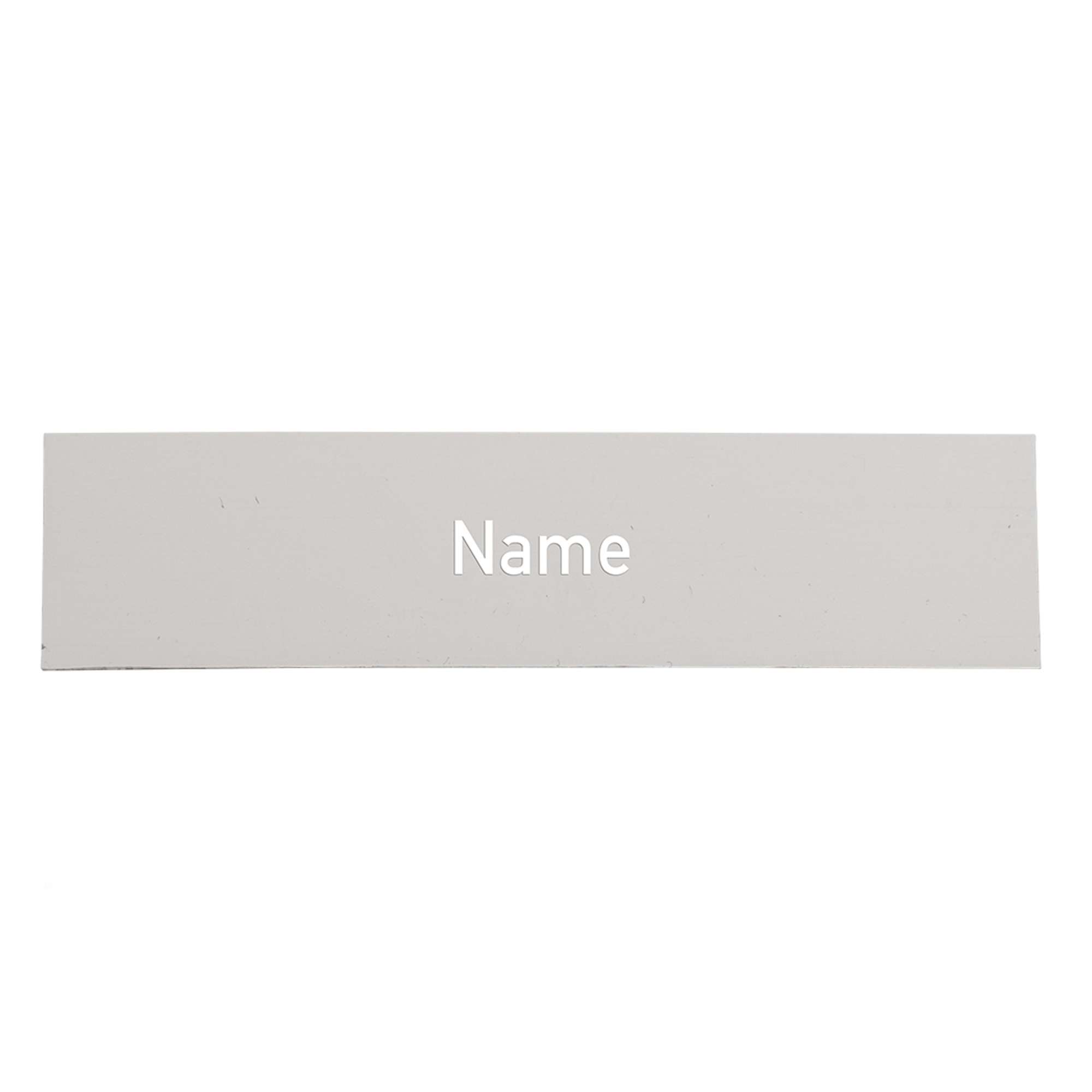 Namensschild-Einlage für Module mit Gravur, weiße Schrift / grauer Hintergrund