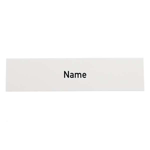 Namensschild-Einlage für Module mit Gravur, schwarze Schrift / weißer Hintergrund