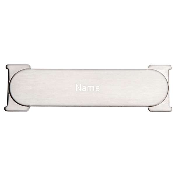 RSA1 Edelstahl Namensschild mit Gravur
