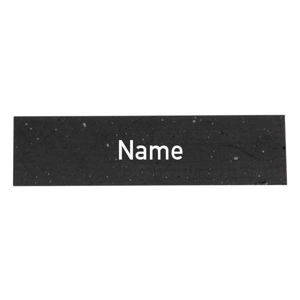 Namensschildeinlage Kombitaster Antivandalismus mit Gravur, Weiße Schrift / Schwarzer Hintergrund