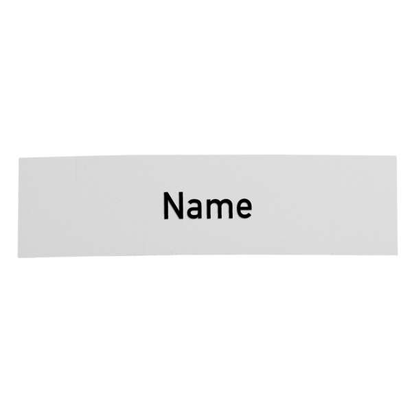 Namensschildeinlage Kombitaster Antivandalismus mit Gravur, Schwarze Schrift / Weißer Hintergrund
