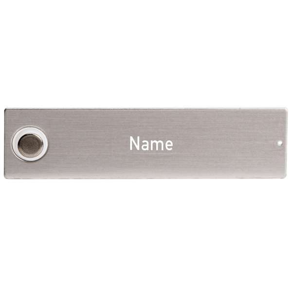 RSA2-kompakt Edelstahl-Namensschild mit Klingelknopf mit Gravur