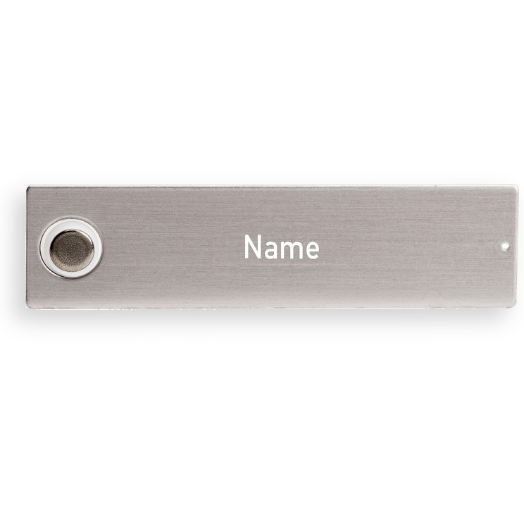 RSA2-kompakt Edelstahl-Namensschild mit Klingelknopf mit Gravur