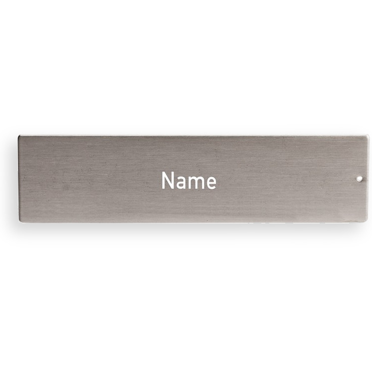 RSA2 Edelstahl Namensschild mit Gravur