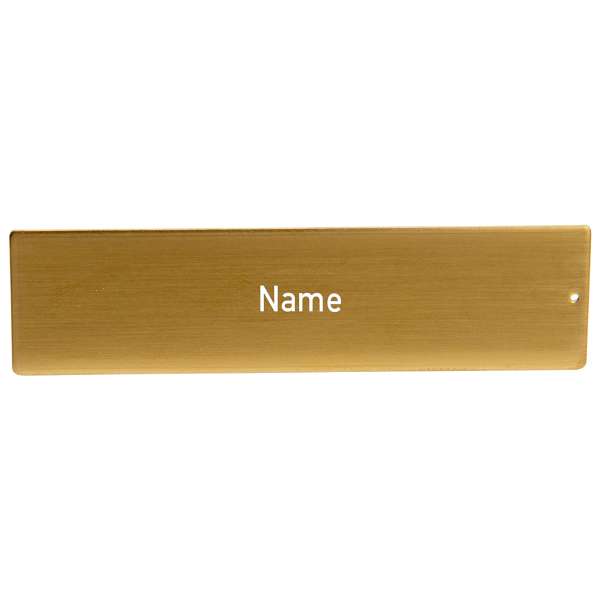 RSA2 Edelstahl Namensschild PVD-beschichtet mit Gravur