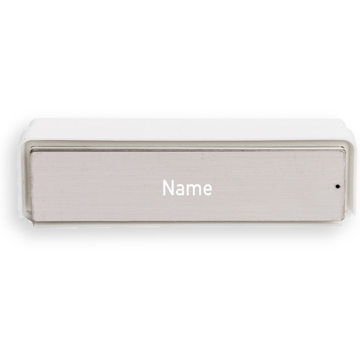 RSA2 Edelstahl Namensschild (mit Gehäuse) mit Gravur