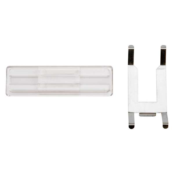 Namensschild 64x19mm mit Feder (50 Stück)