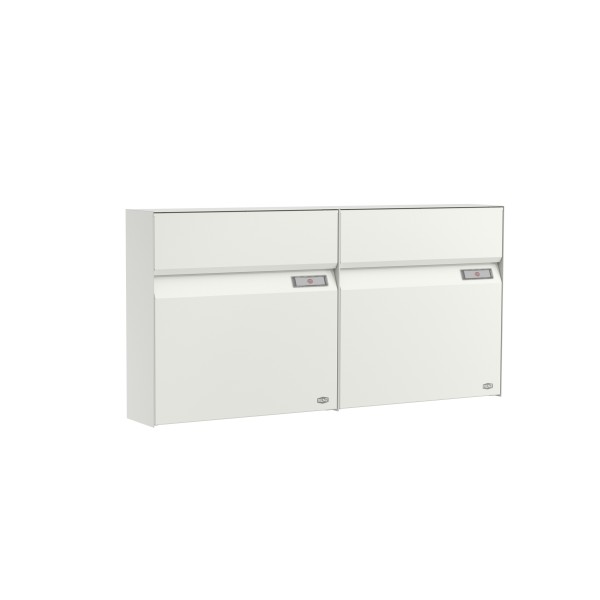 RENZ Briefkasten Erwin Verkehrsweiß mit NS92 Namensschild 2-Teilig