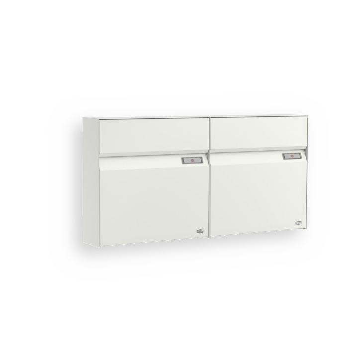 RENZ Briefkasten Erwin Verkehrsweiß mit NS92 Namensschild 2-Teilig