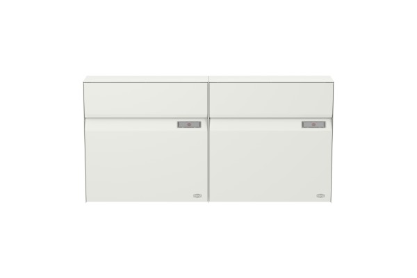 RENZ Briefkasten Erwin Verkehrsweiß mit NS92 Namensschild 2-Teilig