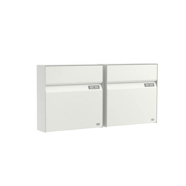 RENZ Briefkasten Erwin Verkehrsweiß mit NS92 Namensschild 2-Teilig