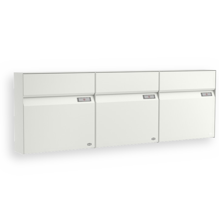 RENZ Briefkasten Erwin Verkehrsweiß mit NS92 Namensschild 3-Teilig