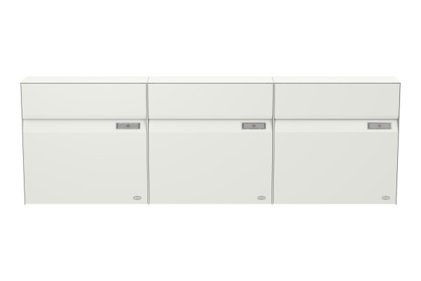 RENZ Briefkasten Erwin Verkehrsweiß mit NS92 Namensschild 3-Teilig