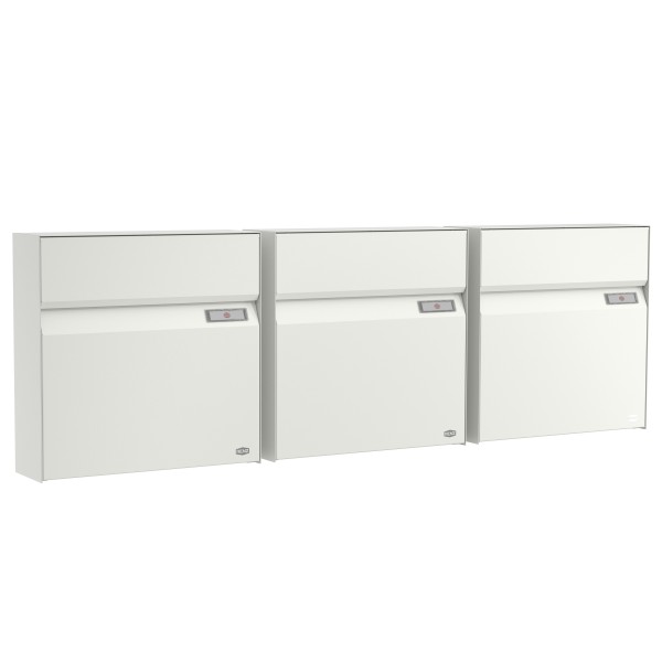 RENZ Briefkasten Erwin Verkehrsweiß mit NS92 Namensschild 3-Teilig