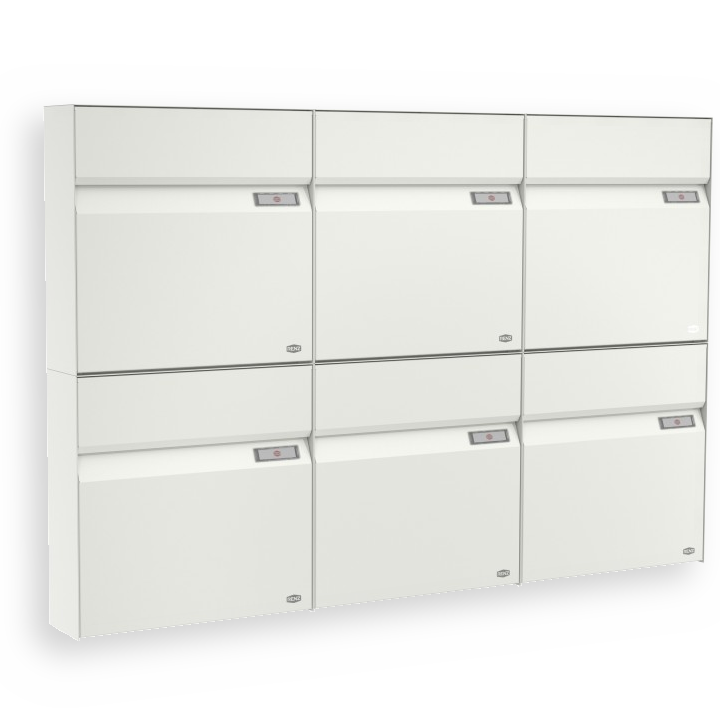 RENZ Briefkasten Erwin Verkehrsweiß mit NS92 Namensschild 6-Teilig