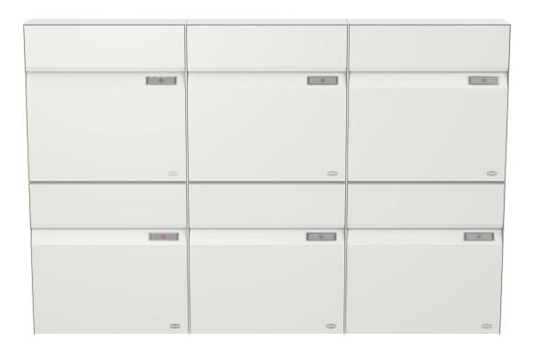 RENZ Briefkasten Erwin Verkehrsweiß mit NS92 Namensschild 6-Teilig