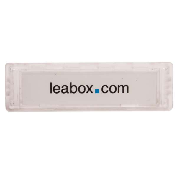 Leabox Namensschild 75x22mm 
