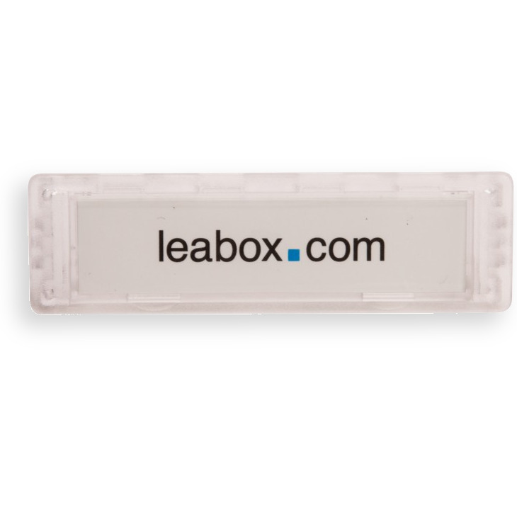 Leabox Namensschild 75x22mm