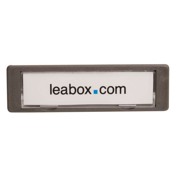 Leabox Namensschild 75x22mm