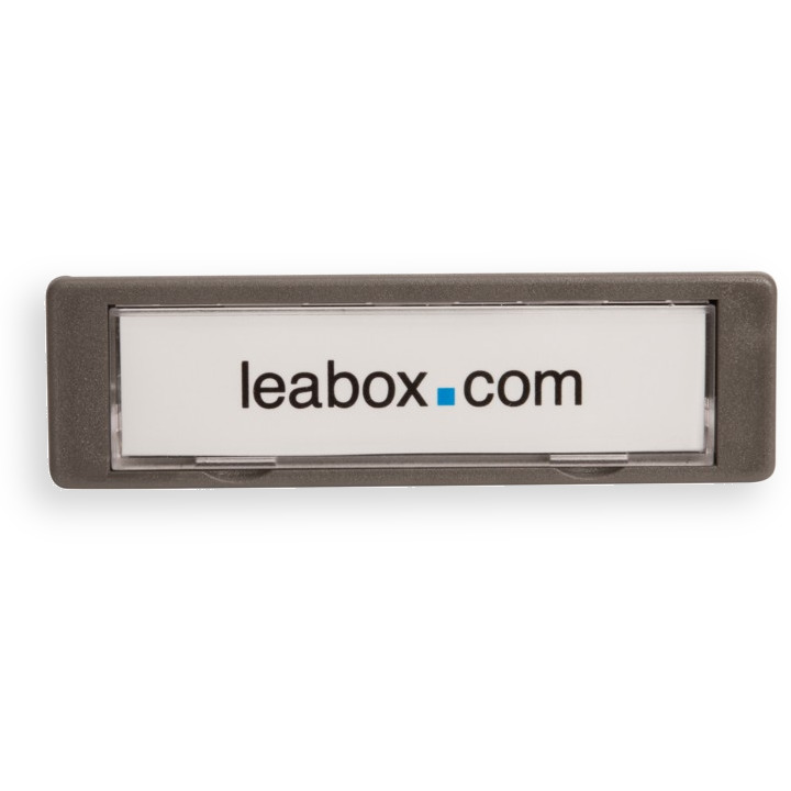 Leabox Namensschild 75x22mm