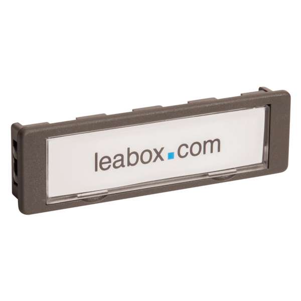 Leabox Namensschild 75x22mm