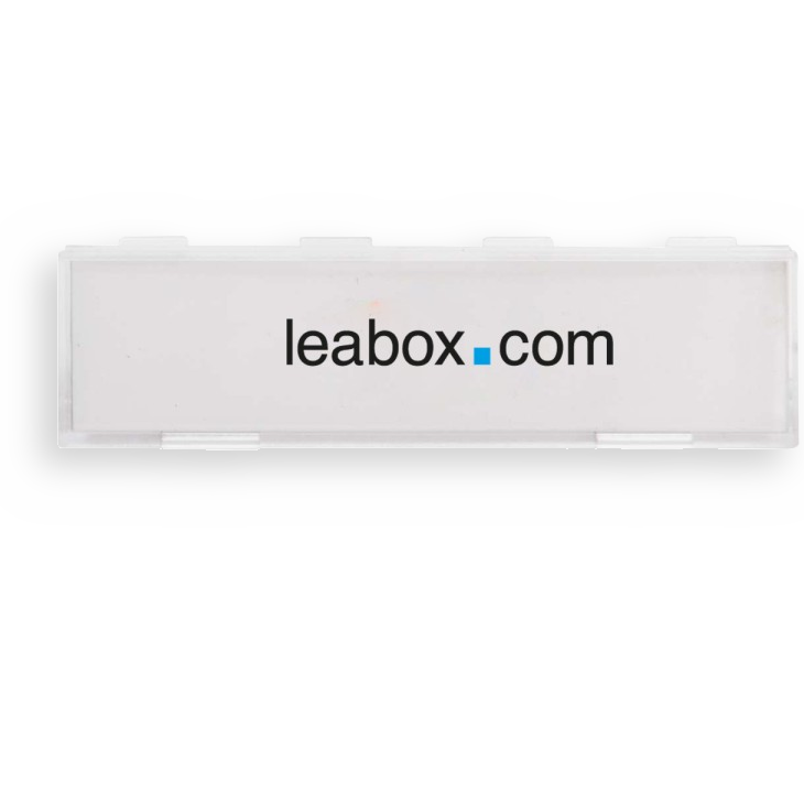 Leabox Namensschild-Abdeckung