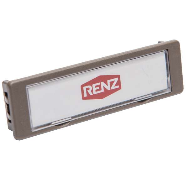 Namensschild NS92 Standard 75x22mm, Quarzgrau