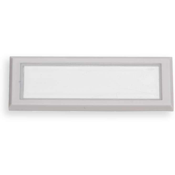 Namensschild 57,5x20mm grau