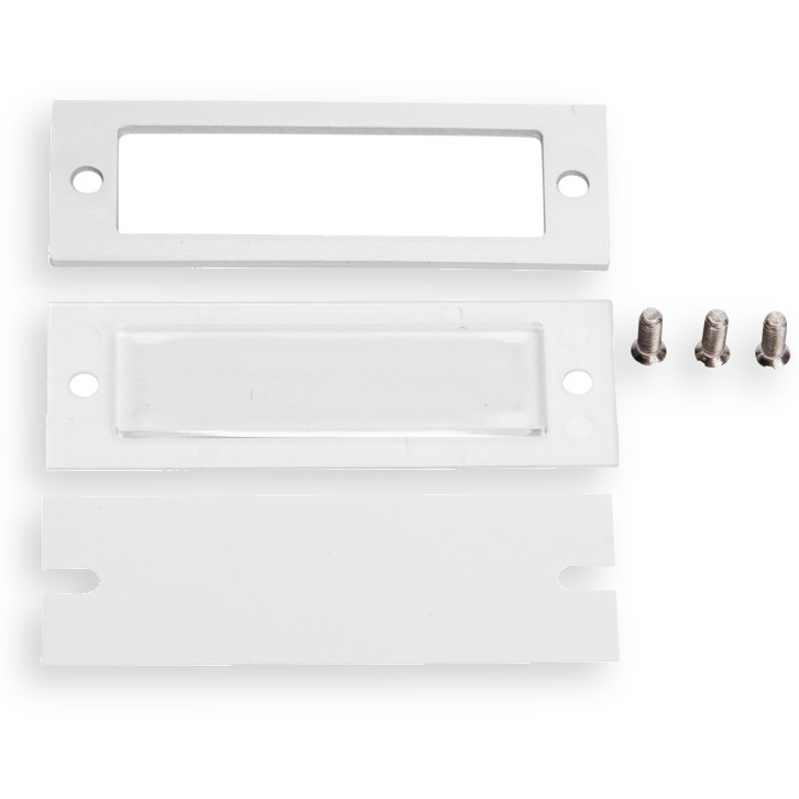 Namensschild 58x20mm ALU-Rahmen eckig
