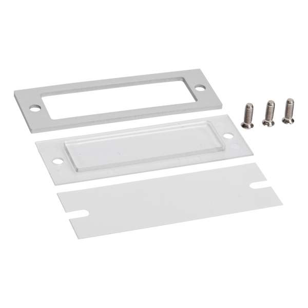 Namensschild 58x20mm ALU-Rahmen eckig