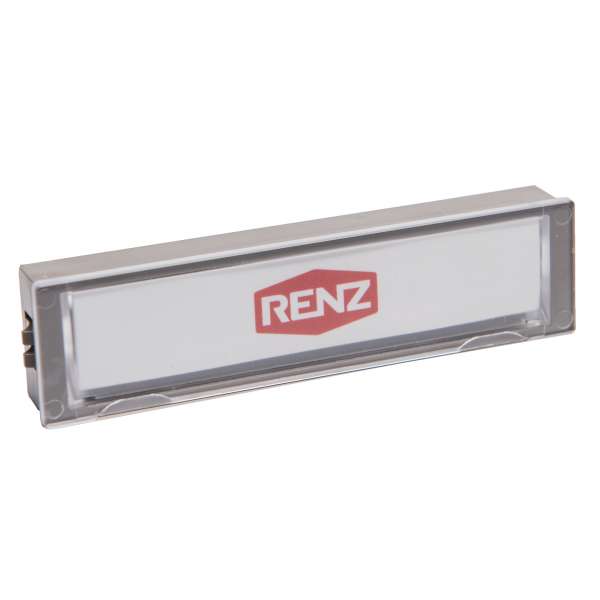 Namensschild NS09 Standard 75x19,5mm (50 Stück), Quarzgrau