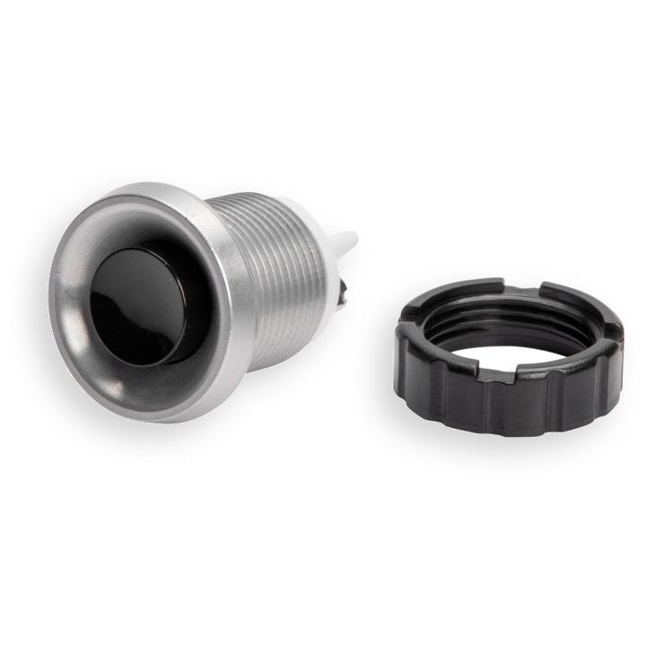 Klingelknopf LIRA silber/schwarz