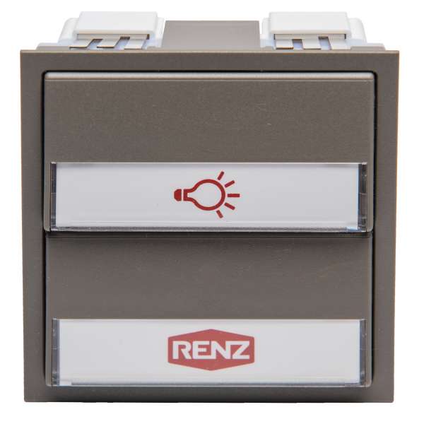 Klingel- und Lichtmodul (1x Licht/1x Klingel), Quarzgrau
