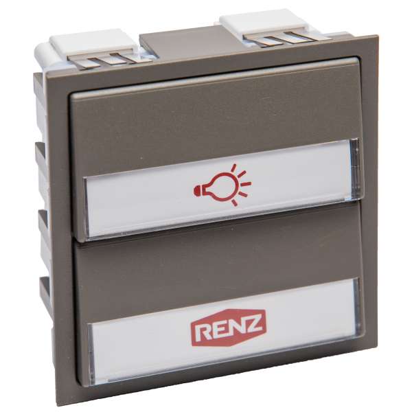 Klingel- und Lichtmodul (1x Licht/1x Klingel), Quarzgrau