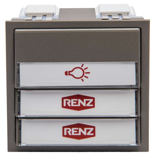 Klingel- und Lichtmodul (1x Licht/2x Klingel), Quarzgrau