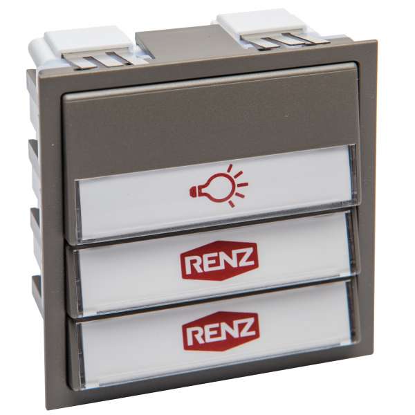 Klingel- und Lichtmodul (1x Licht/2x Klingel), Quarzgrau