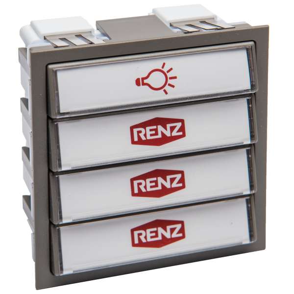 Klingel- und Lichtmodul (1x Licht/3x Klingel), Quarzgrau