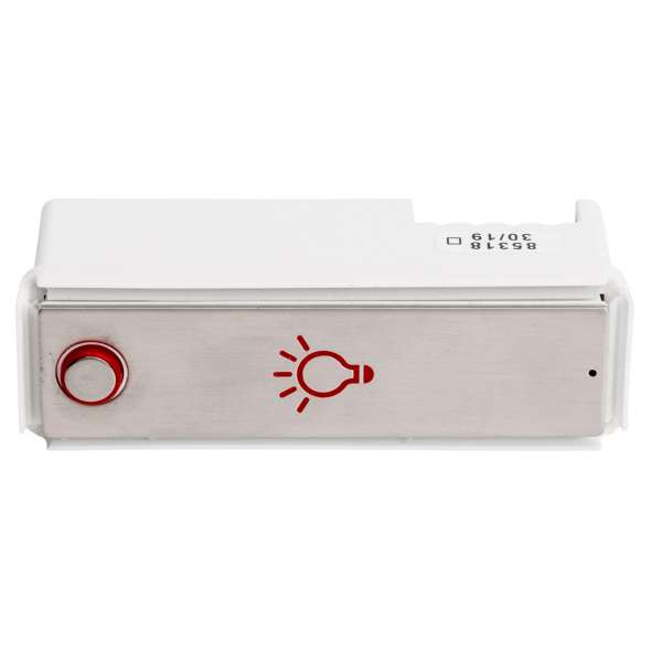 RSA2-kompakt Edelstahl-Lichtschild mit Lichtknopf (mit Gehäuse)