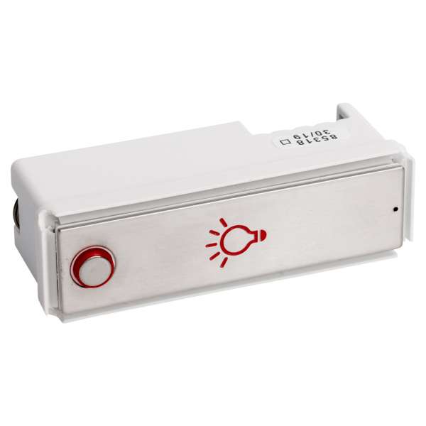 RSA2-kompakt Edelstahl-Lichtschild mit Lichtknopf (mit Gehäuse)