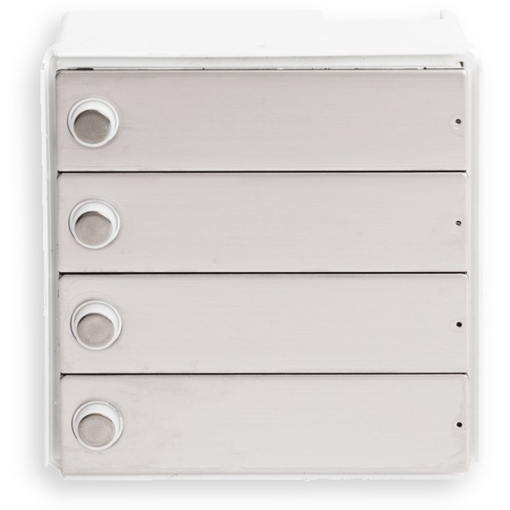 RSA2-kompakt Edelstahl Block (4x Klingel)