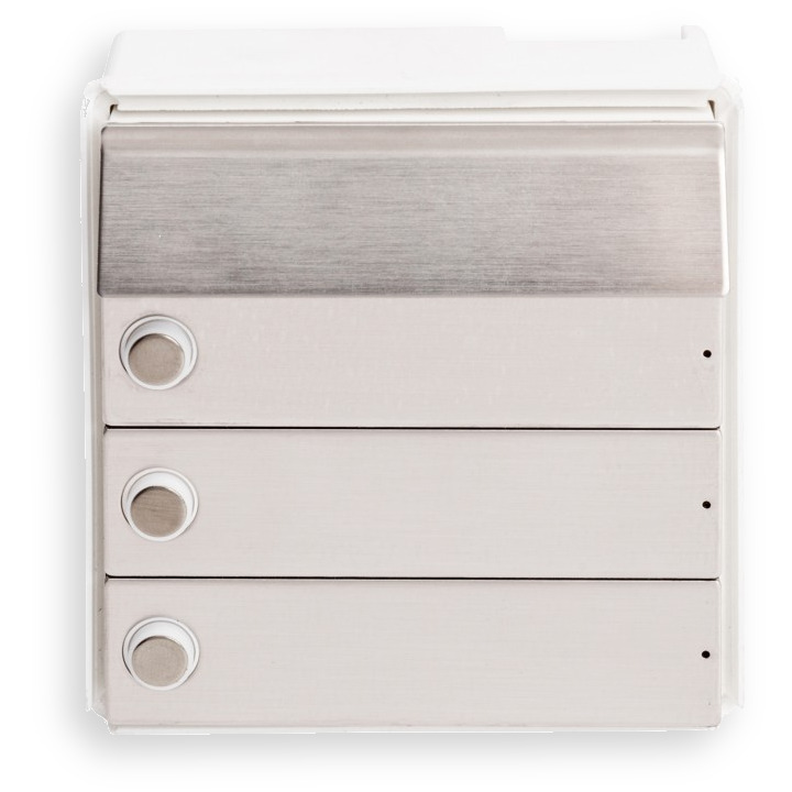 RSA2-kompakt Edelstahl Block (3x Klingel/1xBeleuchtung)