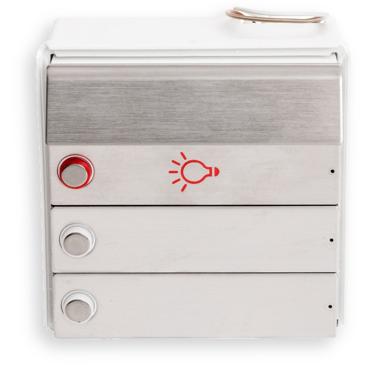 RSA2-kompakt Edelstahl Block (2x Klingel/1xLicht/1xBeleuchtung)