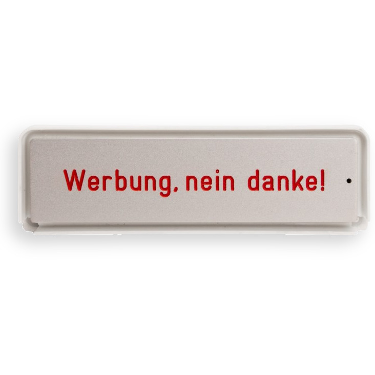 RSA2 ALU Namensschild (mit Gehäuse) Werbung nein