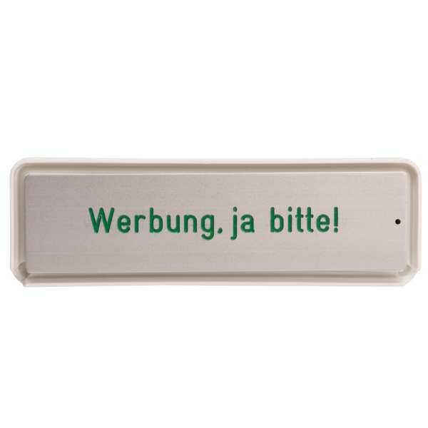 RSA2 ALU Namensschild (mit Gehäuse) Werbung ja