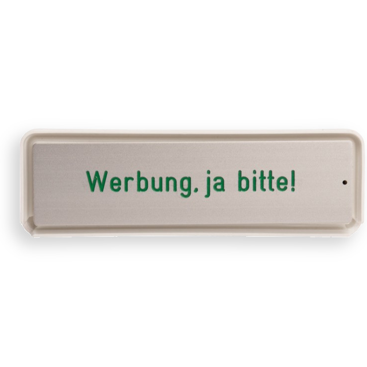 RSA2 ALU Namensschild (mit Gehäuse) Werbung ja