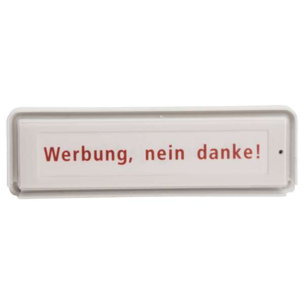 RSA2 Kunststoff Namensschild (mit Gehäuse) ohne Beleuchtung
Werbung ja/nein