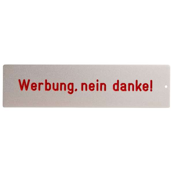 RSA2 ALU Namensschild Werbung nein