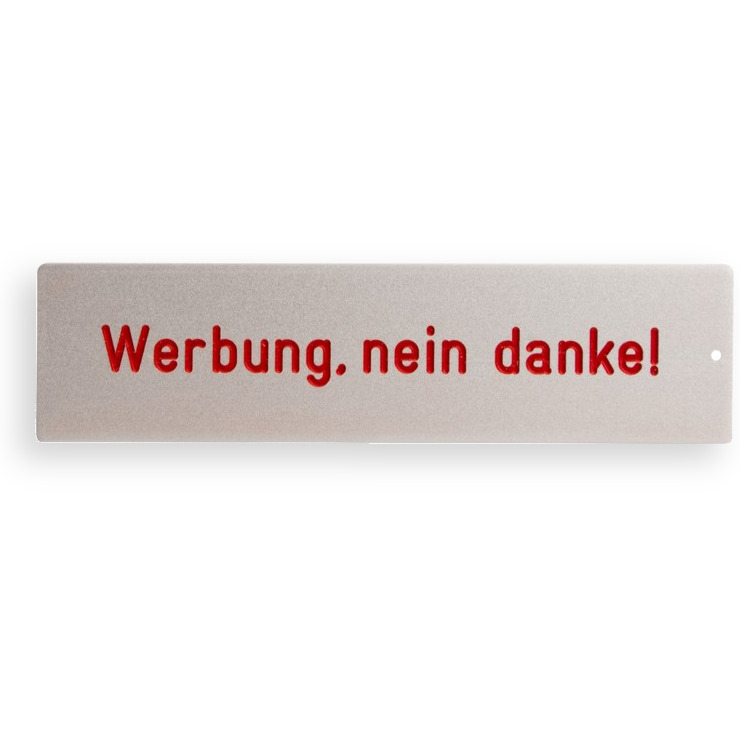RSA2 ALU Namensschild Werbung nein