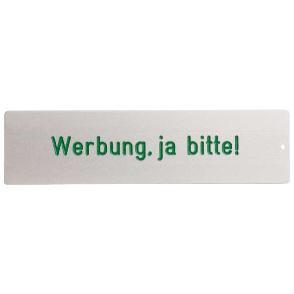 RSA2 ALU Namensschild Werbung ja