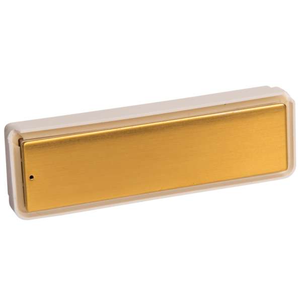 RSA2 Edelstahl Namensschild PVD-beschichtet (mit Gehäuse)